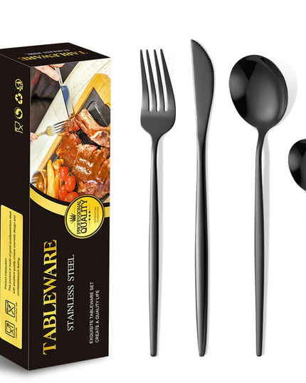 Tacamuri Portugheze, din 24 de Piese din Otel Inoxidabil, 6 , 6 Furculite, 6 Linguri de Masa, 6 Linguri pentru Ceai