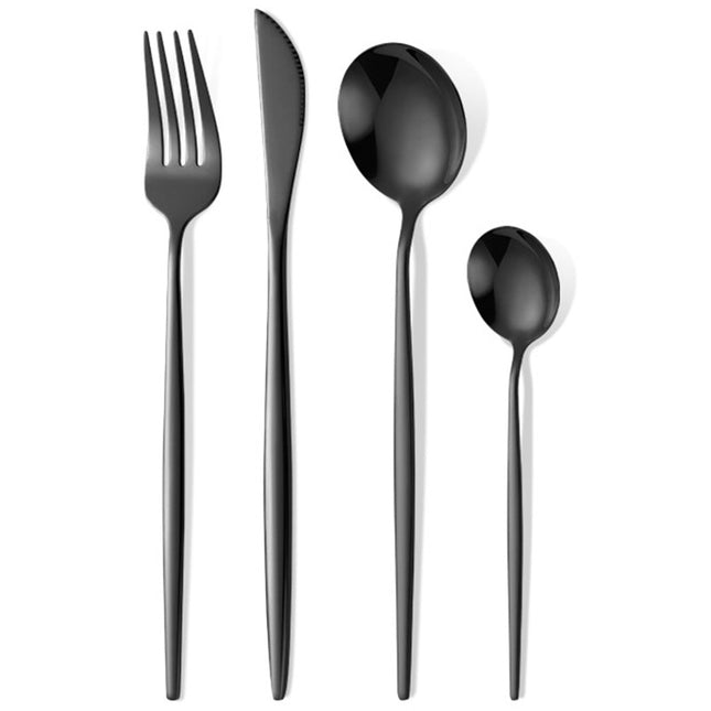 Tacamuri Portugheze, din 24 de Piese din Otel Inoxidabil, 6 , 6 Furculite, 6 Linguri de Masa, 6 Linguri pentru Ceai