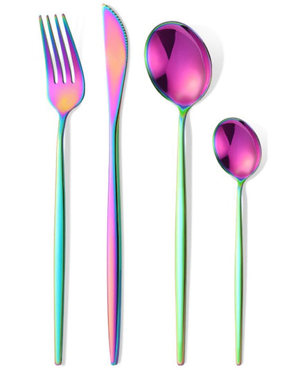 Tacamuri Portugheze, din 24 de Piese din Otel Inoxidabil, 6 , 6 Furculite, 6 Linguri de Masa, 6 Linguri pentru Ceai, Fade