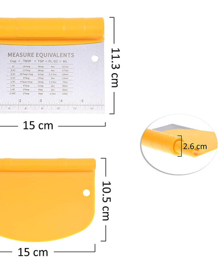 Taietor aluat 1, lama otel inoxidabil, maner din ABS, gradat, paleta plastic
