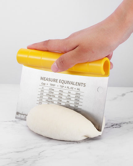 Taietor aluat 1, lama otel inoxidabil, maner din ABS, gradat, paleta plastic