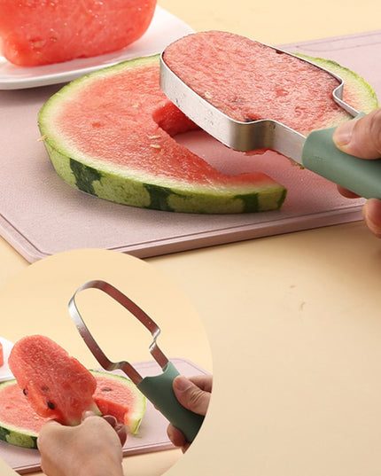 Taietor Decojitor pentru Pepene, pentru Legume si Fructe, Multifunctional, din 3 Parti, Otel Inoxidabil si Plastic PP
