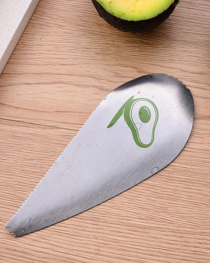 Taietor special pentru avocado 1, forma curbata, zimti pentru apucare si taiere, din otel inoxidabil