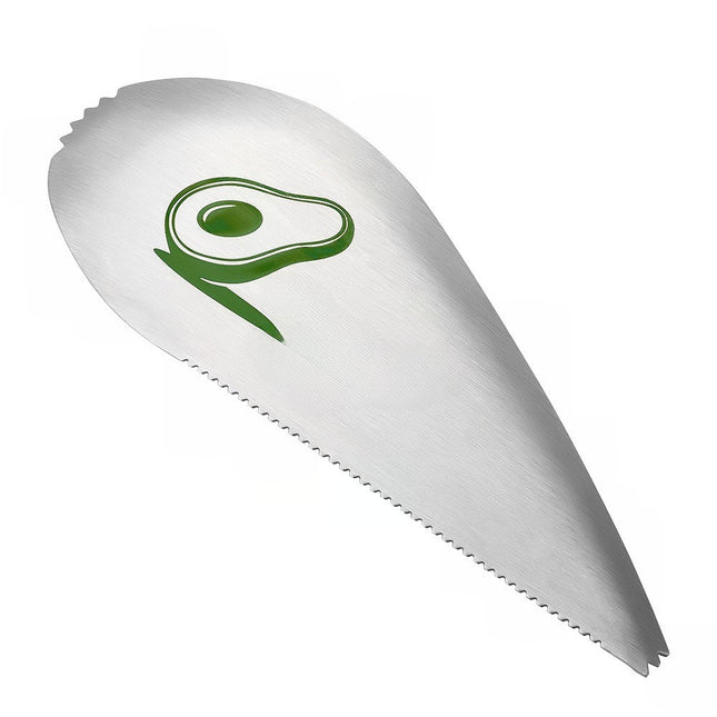 Taietor special pentru avocado 1, forma curbata, zimti pentru apucare si taiere, din otel inoxidabil
