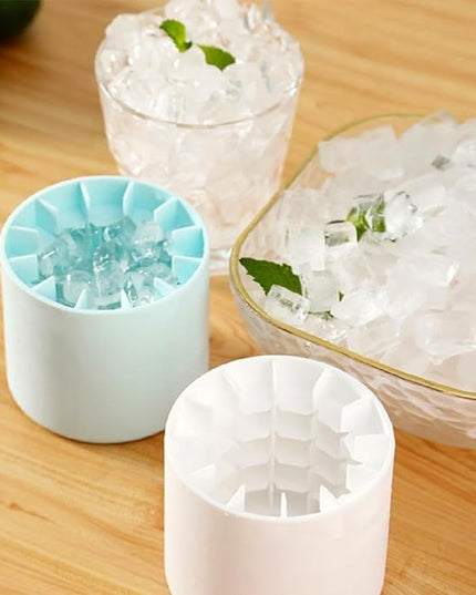 Tava de Gheata din Silicon cu Capac, Forma de Gheata pentru Racirea Bauturilor, in Forma de Frapiera, Silicon fara BPA, Cuburi de Gheata