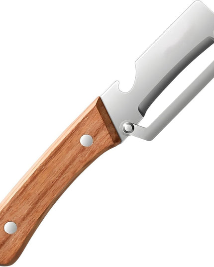 Curatator de Fructe/Legume, 2in1, Desfacator de Sticle, Multifunctional, Maner de Lemn