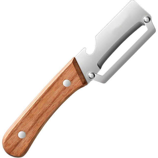 Curatator de Fructe/Legume, 2in1, Desfacator de Sticle, Multifunctional, Maner de Lemn