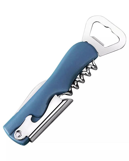 Tirbuson de Sticle 1, Desfacator de Sticle Multifunctional, din Inox cu Maner Anti Alunecare