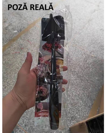 Tocator de Carne Manual, cu Lama pentru Tocarea si Amestecarea Carnii,cu 5 Lame Curbate, Rezistent la Caldura, Multifunctional, Plastic Rezistent