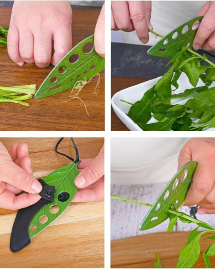 Tocator manual pentru ierburi instrument de curatat frunze, tocator, margini ascutie, 9 gauri de diferite dimensiuni, multifunctional, material otel inoxidabil, rezistent la rugina