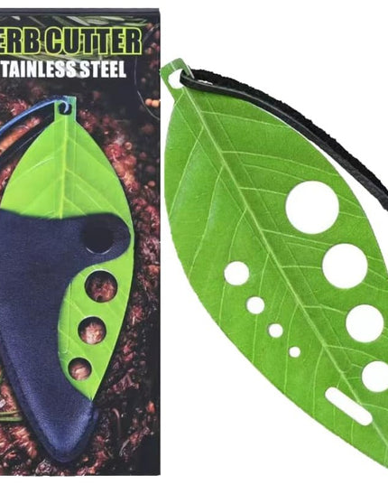 Tocator manual pentru ierburi instrument de curatat frunze, tocator, margini ascutie, 9 gauri de diferite dimensiuni, multifunctional, material otel inoxidabil, rezistent la rugina