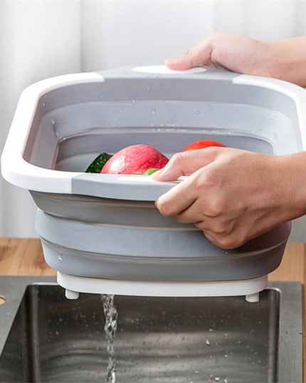 Tocator Multifunctional, 1, cu Cos pentru Spalat si Scurgere Alimente, 480 g, Pliabila