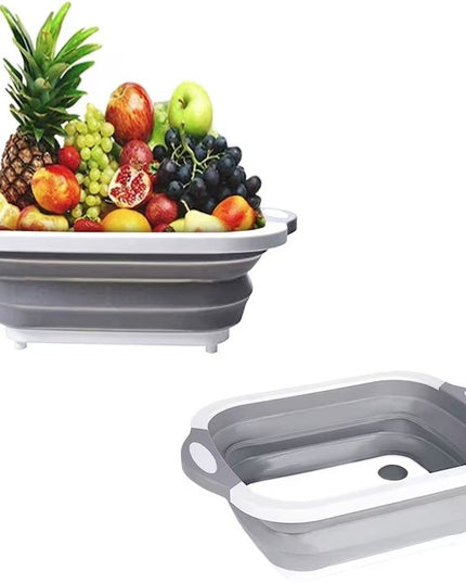 Tocator Multifunctional, 1, cu Cos pentru Spalat si Scurgere Alimente, 480 g, Pliabila