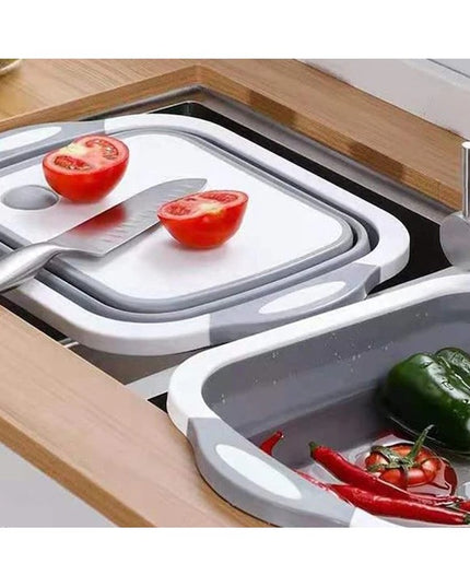 Tocator Multifunctional, 1, cu Cos pentru Spalat si Scurgere Alimente, 480 g, Pliabila