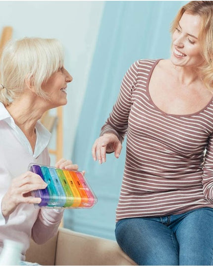 Depozitare Medicamente, 7 Zile, 21 Compartimente, Suport, Recipiente Detasabile, Portabila