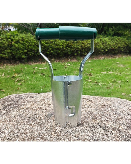 Transplantator Agricol Cilindric, din Otel si Plastic, Diametru, cu Maner Flexibil