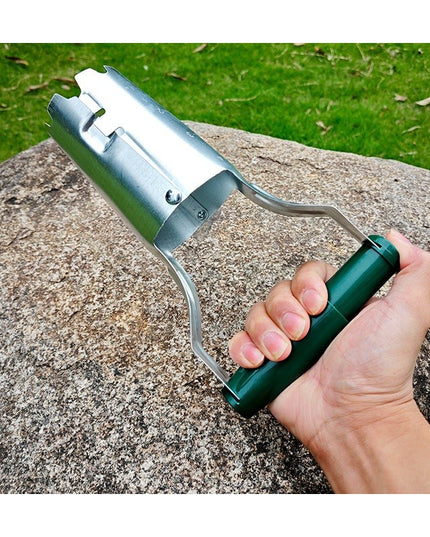 Transplantator Agricol Cilindric, din Otel si Plastic, Diametru, cu Maner Flexibil,