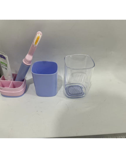 Cana Multifunctionala pentru Voiaj, cu Functii de Depozitare si Suport Articole Igiena Dentara