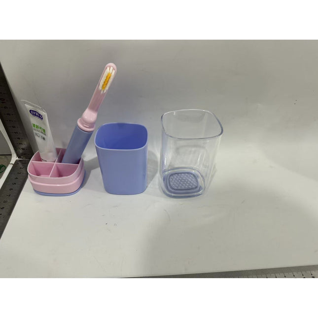 Cana Multifunctionala pentru Voiaj, cu Functii de Depozitare si Suport Articole Igiena Dentara