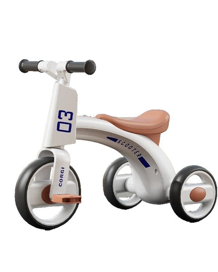 Tricicleta pentru Copii, Exercitiu de Echilibru, pentru 1-6 Ani, Functie de Lumini si Sunete, cu Pedale, din Plastic, Roti Gonflabile, Greutate Portanta 60 kg