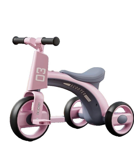 Tricicleta pentru Copii, Exercitiu de Echilibru, pentru 1-6 Ani, Functie de Lumini si Sunete, cu Pedale, din Plastic, Roti Gonflabile, Greutate Portanta 60 kg