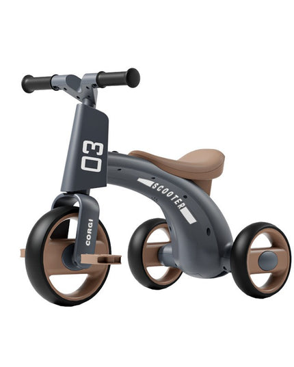 Tricicleta pentru Copii, Exercitiu de Echilibru, pentru 1-6 Ani, Functie de Lumini si Sunete, cu Pedale, din Plastic, Roti Gonflabile, Greutate Portanta 60 kg