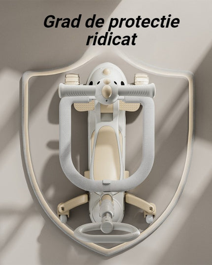 Trotineta Multifunctionala 1, Pentru Copii De La 10 Luni Pana La 12 Ani, Cu Maner De Impingere, Reglabil 360, Pliere Usoara, Reglarea Inaltimii, Model Dinozaur