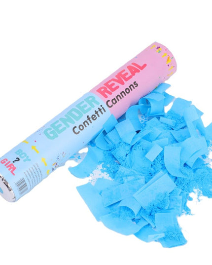 Tun Confetti, Model Gender Reveal, Confetti Cannons, 40 cm, Ambalaj din Carton, Eliberare prin Rasucire