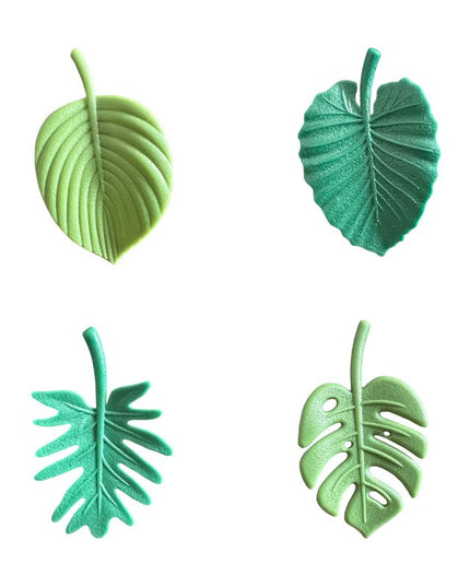 4 Magneti de Frigider, Model Frunze, din ABS si Magnet