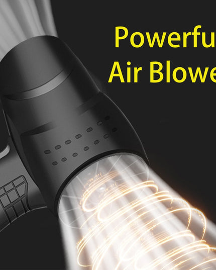 Suflanta de Aer Multifunctionala Portabila, Incarcare Auto, pentru Gratar, Masina, Indepartare Frunze si Praf, 1500 mAh, Viteta de Rotatie 25000 RPM, 2 Baterii de Li si Incarcator, Visiniu