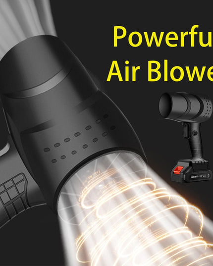 Suflanta de Aer Multifunctionala Portabila, Incarcare Auto, pentru Gratar, Masina, Indepartare Frunze si Praf, 1500 mAh, Viteta de Rotatie 25000 RPM, 2 Baterii de Li si Incarcator, Buton Lateral
