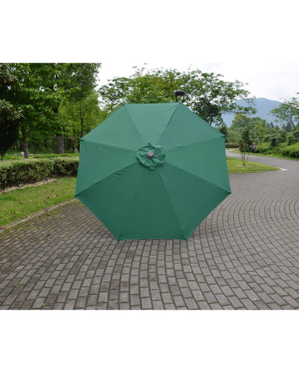 Umbrela Rotunda de Soare pentru Terasa sau Gradina, Diametru , Inaltime , 9 Brate, Manivela, Diametru Tija , Inclinare