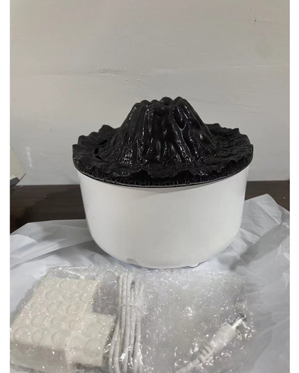 Umidificator de tip vulcan, cu aromaterapie, cu telecomanda, 560 ml, model V21B