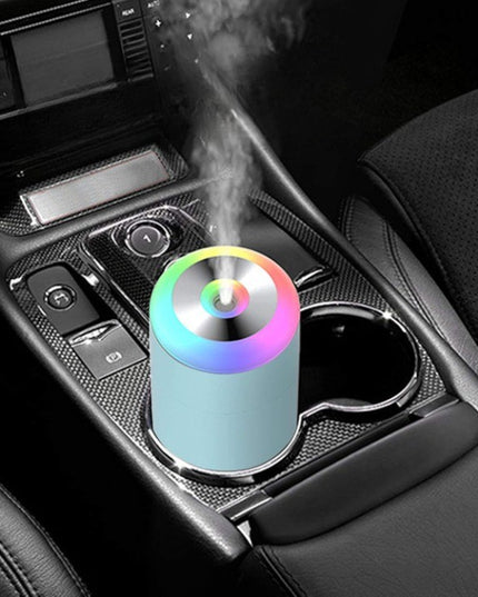 Umidificator, H2O, cu Difuzor de Aroma, Lumina de Noapte LED in 7 Culori, Zgomot Redus,350mL, Culoare Albastra