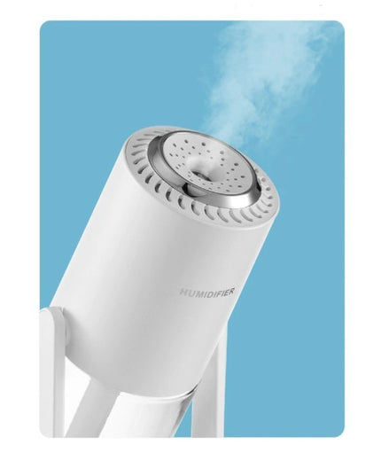 Umidificator si Purificator aer ultrasonic portabil, rezervor 200ml, cu ioni negativi, LED 7 culori, rotatie 360 grade