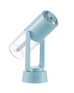 Turcoaz / Umidificator si Purificator aer ultrasonic portabil, rezervor 200ml, cu ioni negativi, LED 7 culori, rotatie 360 grade, Turcoaz