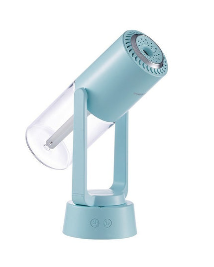 Umidificator si Purificator aer ultrasonic portabil, rezervor 200ml, cu ioni negativi, LED 7 culori, rotatie 360 grade