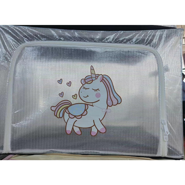 de Depozitare, pentru Camera Copiilor, 66L, din PVC, Model Unicorn,