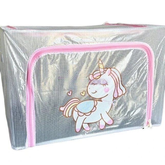 de Depozitare, pentru Camera Copiilor, 66L, din PVC, Model Unicorn,