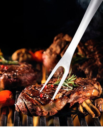 4 ustensile pentru gratar din otel inoxidabil, cu agatatoare, rezistente la temperaturi ridicate