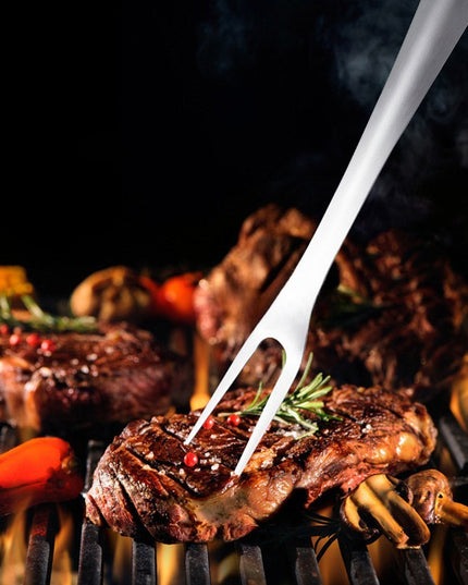 4 ustensile pentru gratar din otel inoxidabil, cu agatatoare, rezistente la temperaturi ridicate