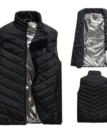 Vesta Inteligenta Incalzita, Unisex, 2 Zone de Incalzire, Umplutura Bumbac, 3 Trepte de Temperatura, Incarcare USB