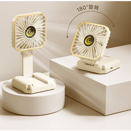 Ventilator Portabil, de Gat, de Birou, Suport Telefon,Incarcare USB, din ABS, 3 Viteze