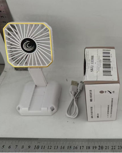 Ventilator Portabil, de Gat, de Birou, Suport Telefon,Incarcare USB, din ABS, 3 Viteze