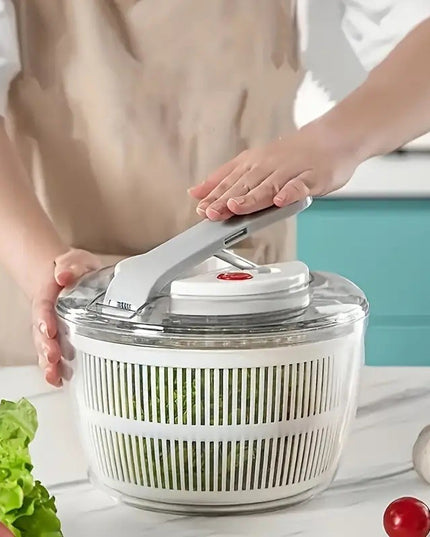 Uscator Manual pentru Salata si Verdeturi, Plastic, 20x20x25 cm, Capacitate 5L