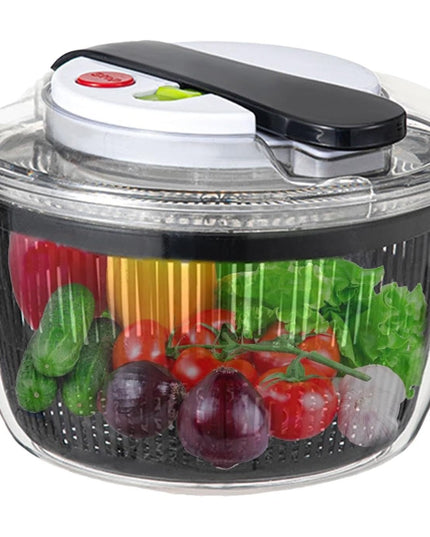 Uscator Manual pentru Salata si Verdeturi, Plastic, 20x20x25 cm, Capacitate 5L