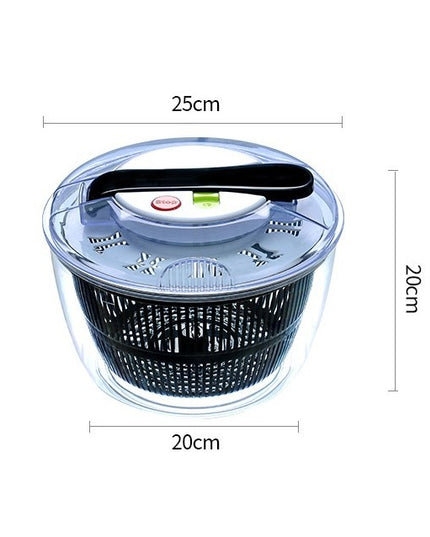 Uscator Manual pentru Salata si Verdeturi, Plastic, 20x20x25 cm, Capacitate 5L