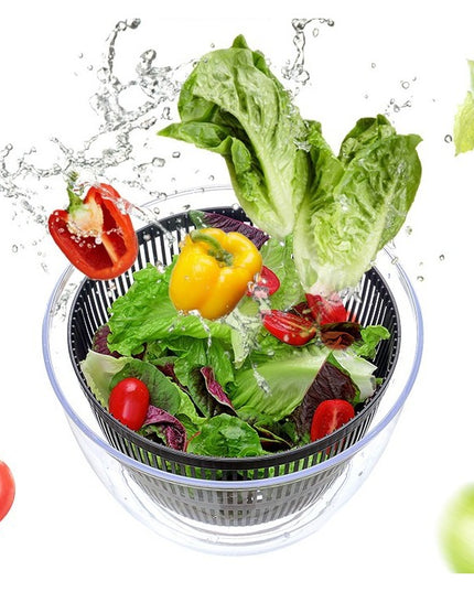 Uscator Manual pentru Salata si Verdeturi, Plastic, 20x20x25 cm, Capacitate 5L