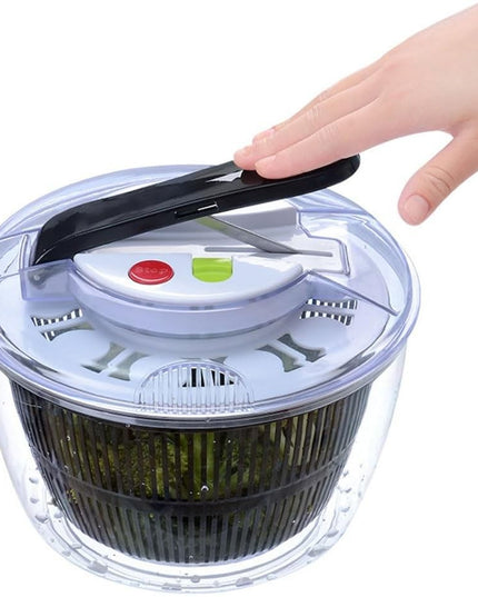 Uscator Manual pentru Salata si Verdeturi, Plastic, 20x20x25 cm, Capacitate 5L