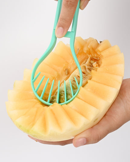 Ustensila bucatarie 1 pentru taiat si decorat fructe material inox si plastic, compact